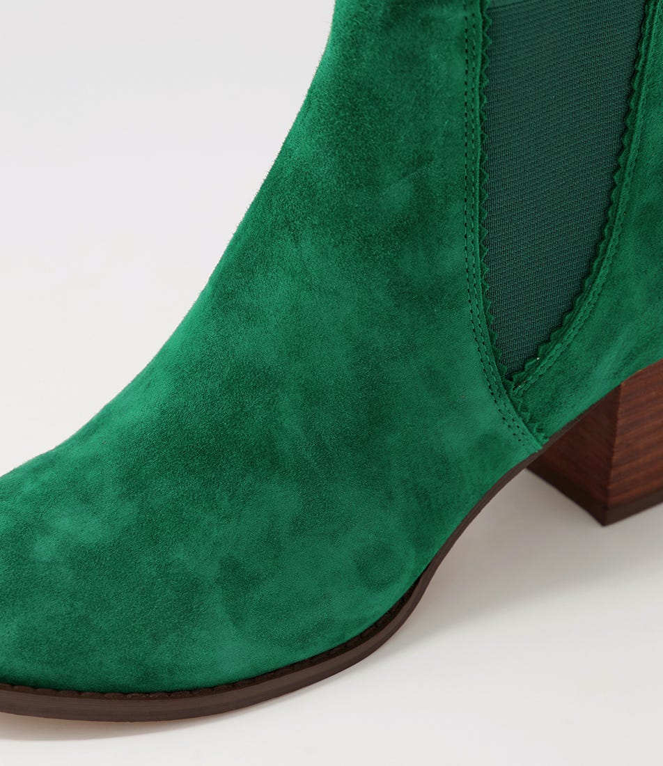 Sadore New Emerald Choc Suede Chelsea Boots