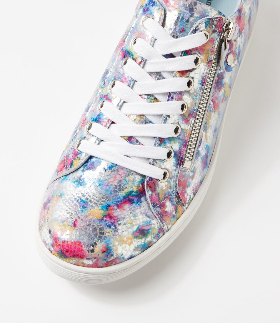 Donat Silver Bright Multi Leather Sneakers