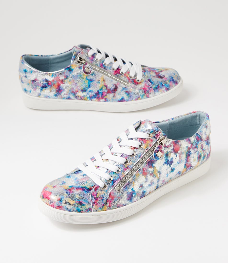 Donat Silver Bright Multi Leather Sneakers