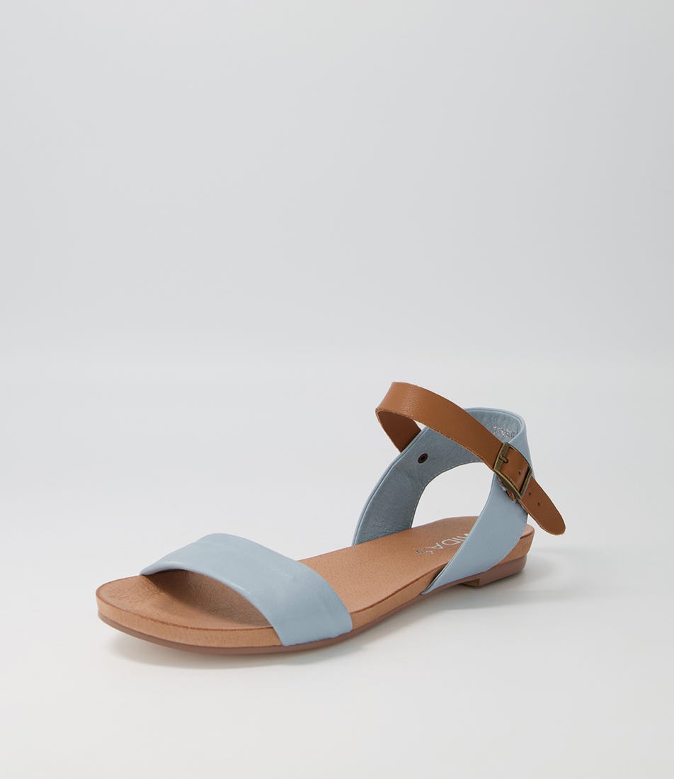 Jimbara Denim Tan Leather Sandals