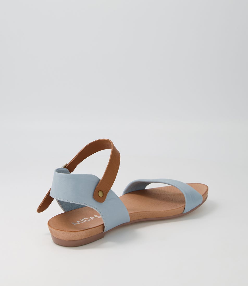 Jimbara Denim Tan Leather Sandals