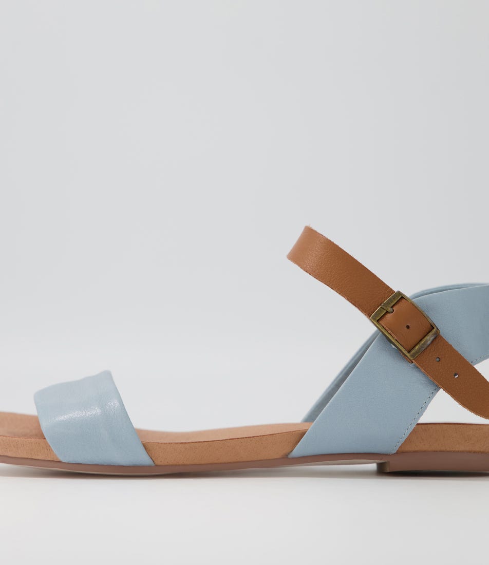 Jimbara Denim Tan Leather Sandals