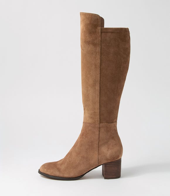 Settin Choc Suede Stretch Microsuede Knee High Boots