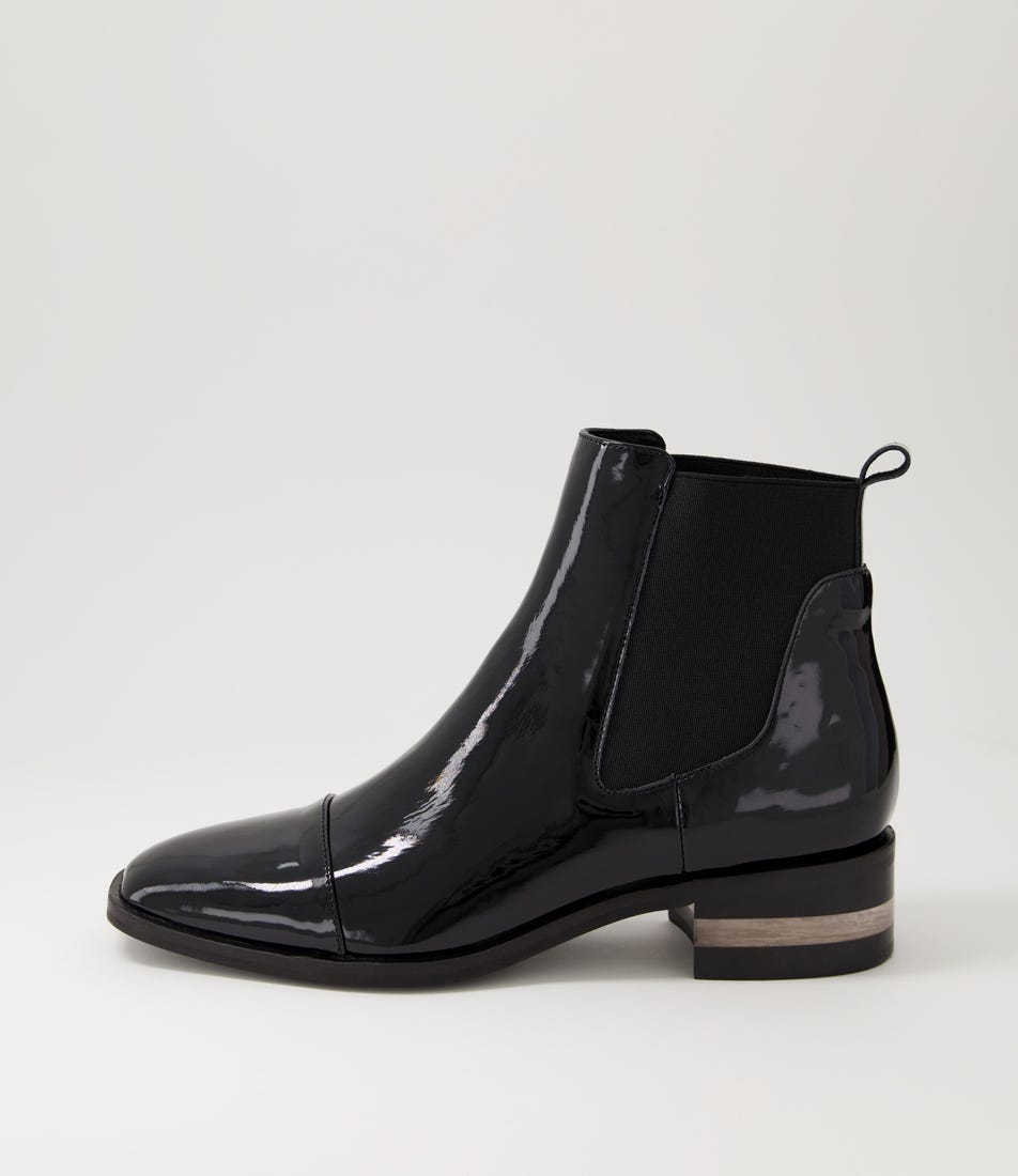 Black patent 2024 ankle boots australia