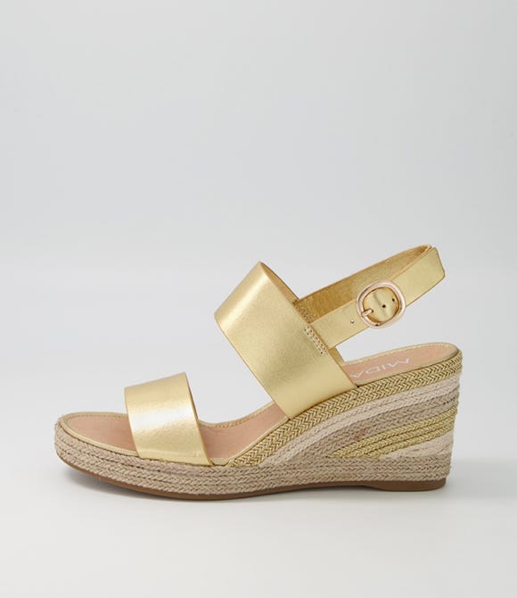 Pamma Old Gold Gold Multi Leather Espadrilles
