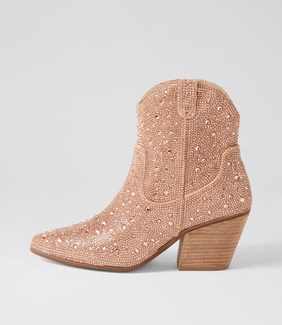 Willis Rose Jewel Fabric Ankle Boots