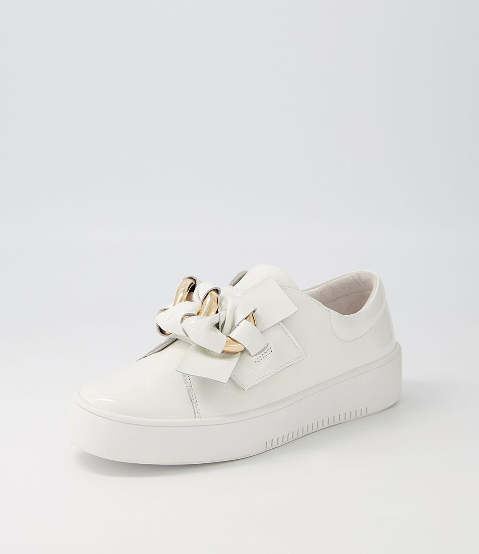Layar White Patent Leather Sneakers