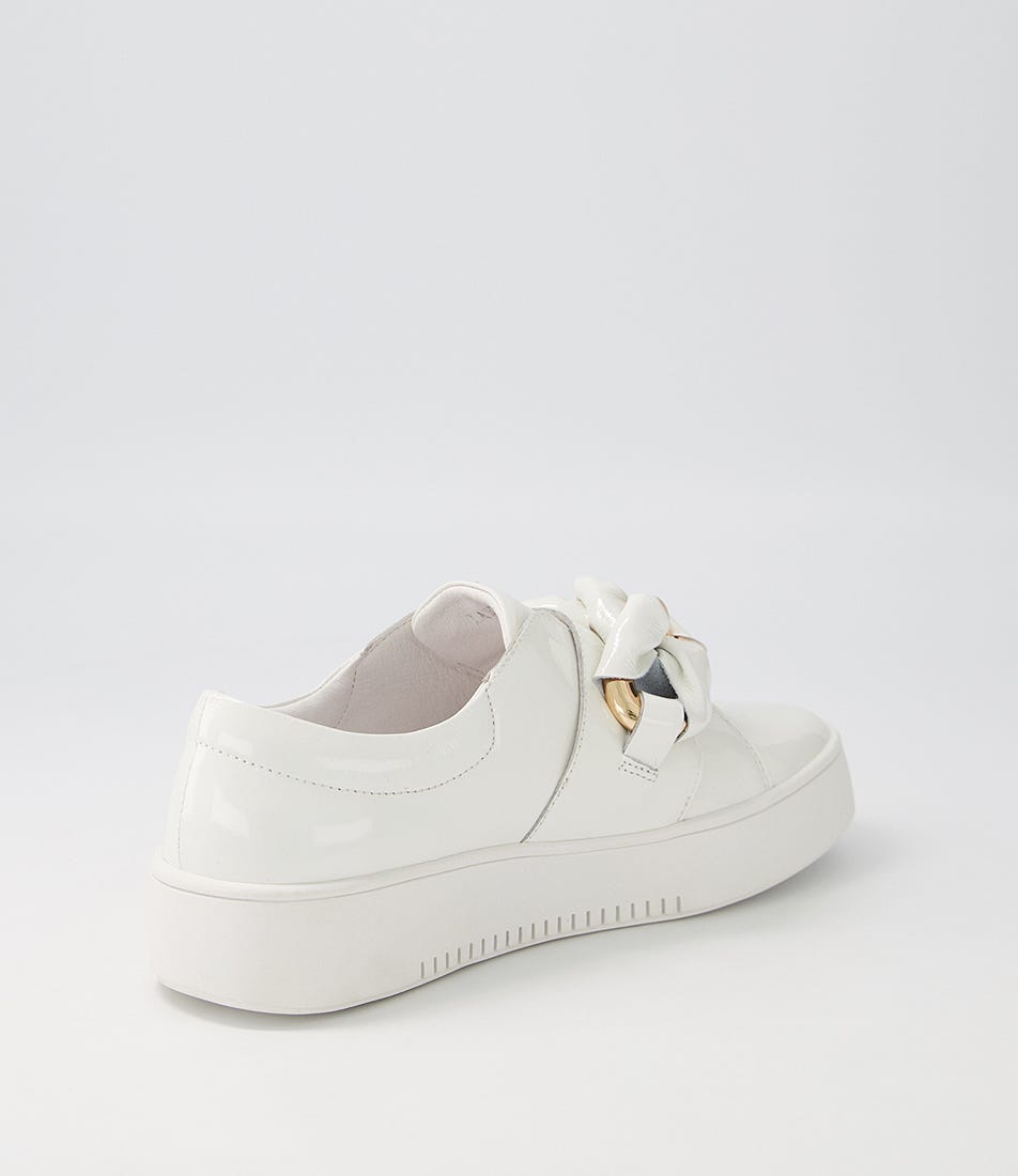 Layar White Patent Leather Sneakers