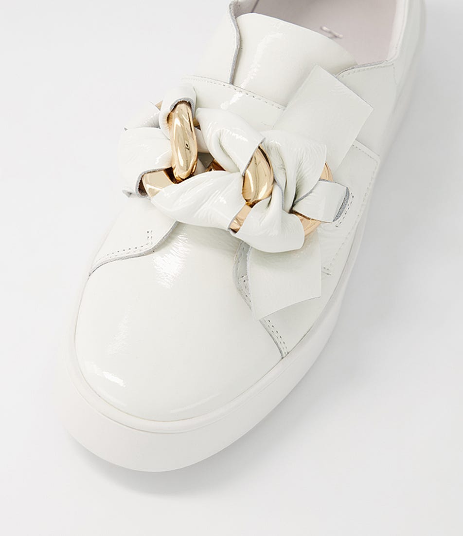 Layar White Patent Leather Sneakers