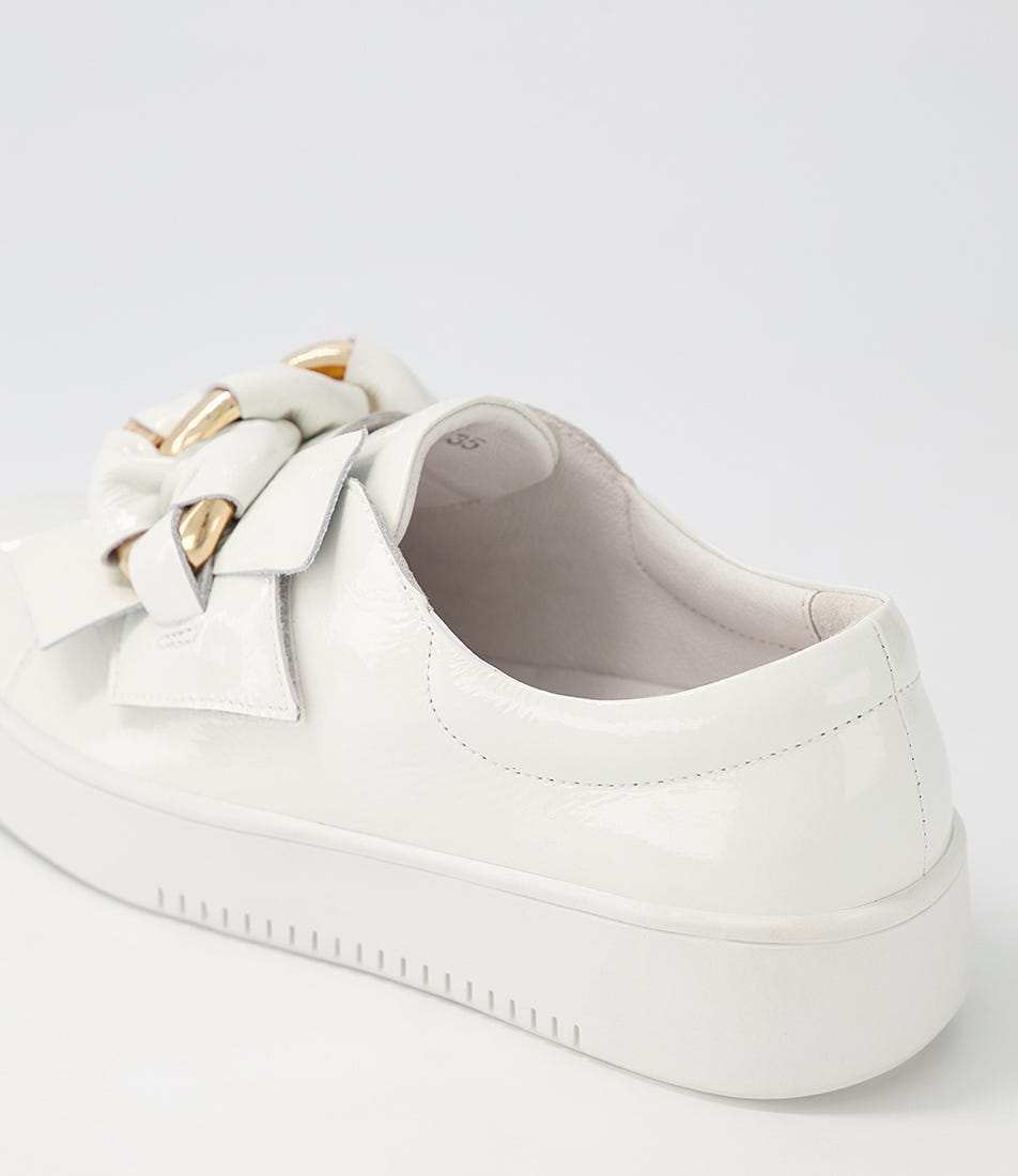 Layar White Patent Leather Sneakers