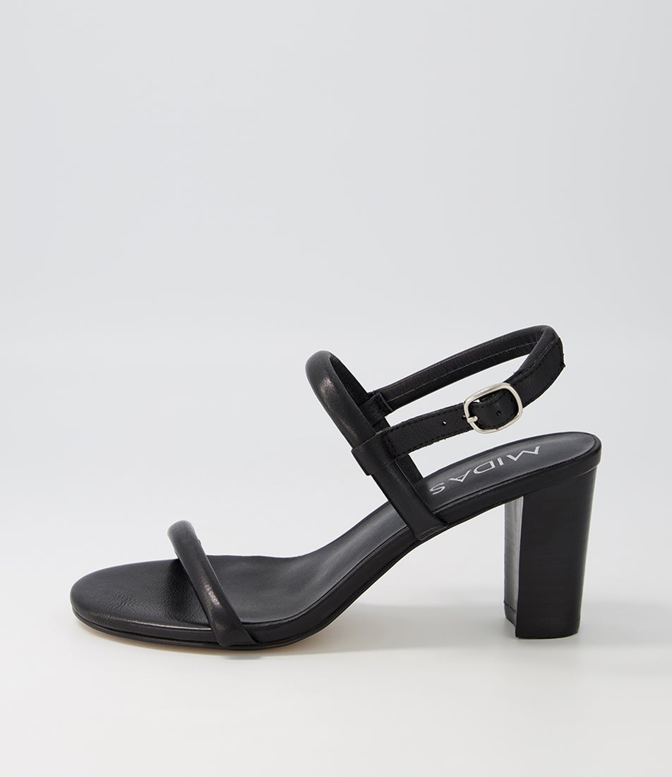 Gablee Gablee Black Leather Sandals
