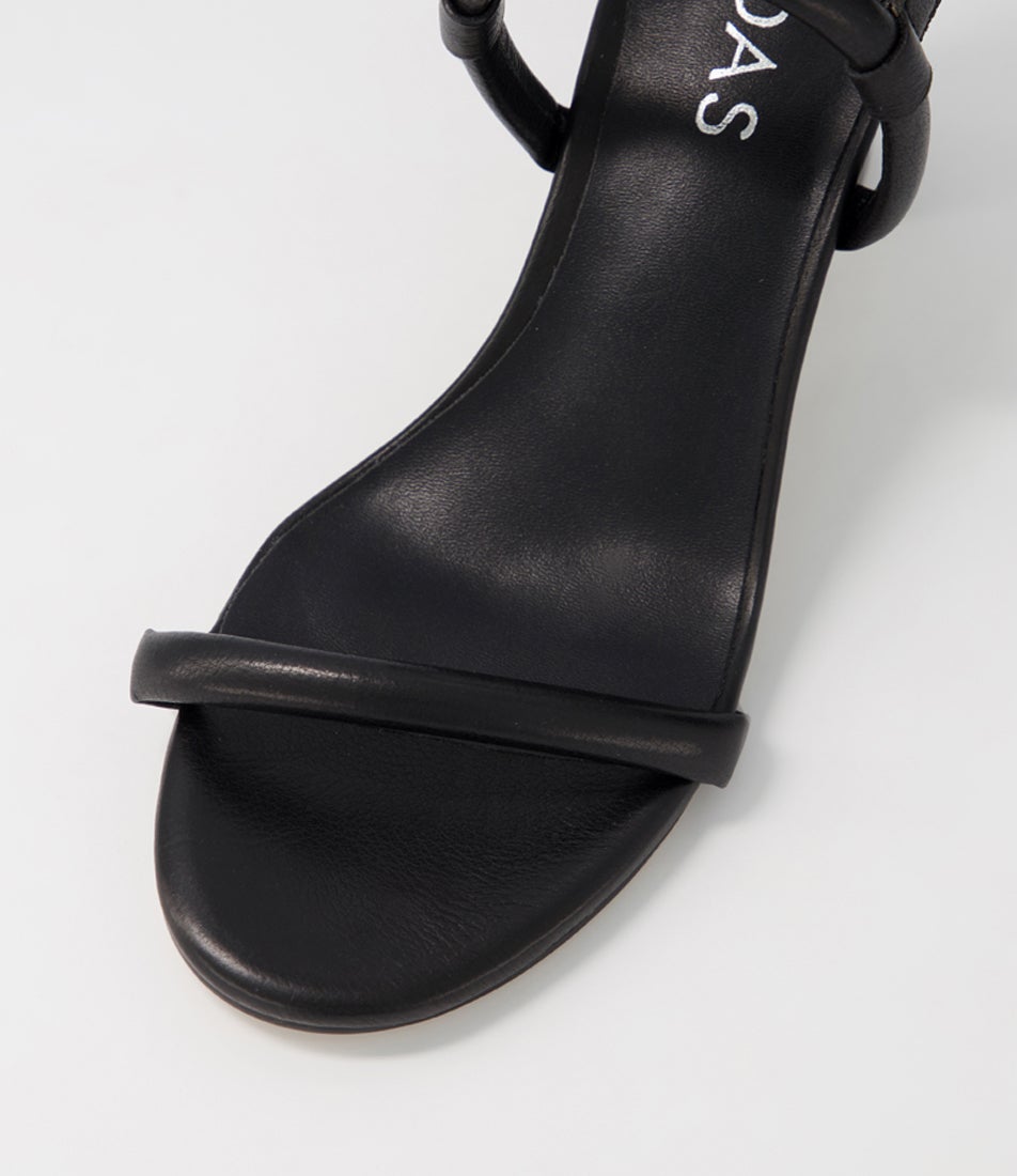 Gablee Gablee Black Leather Sandals