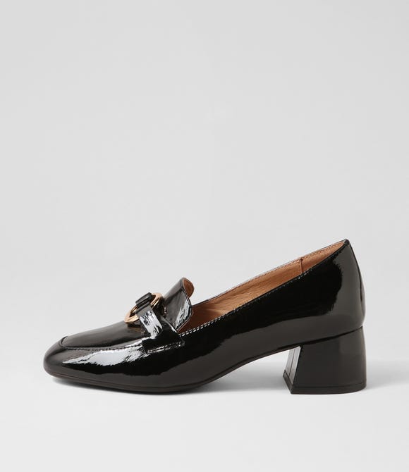 Corma Black Patent Leather Heels