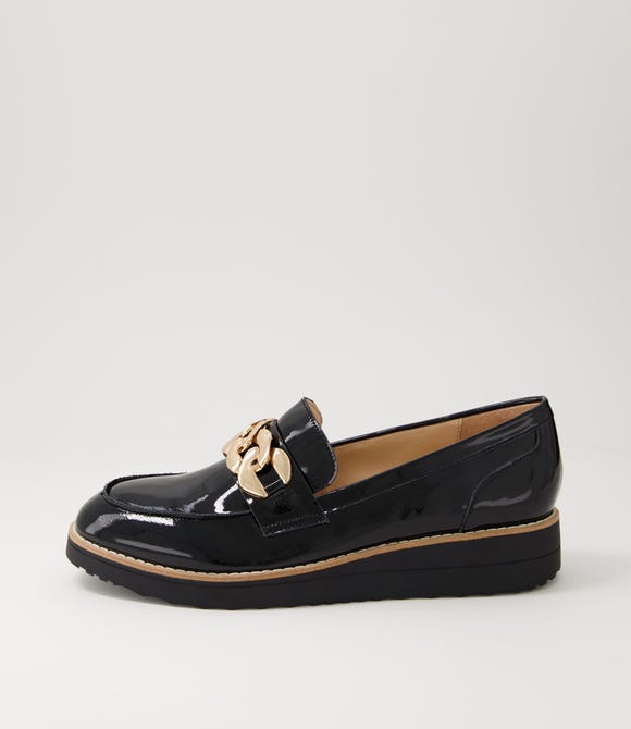 Osie Black Patent Leather Loafers
