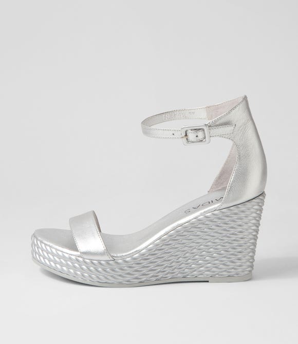Engle Silver Leather Sandals