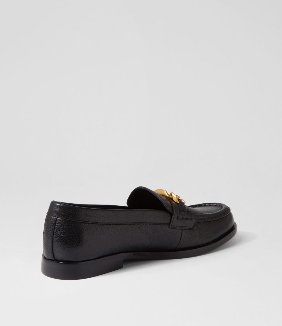 QUILM MI BLACK BLACK HEEL TUMBLE LEATHER