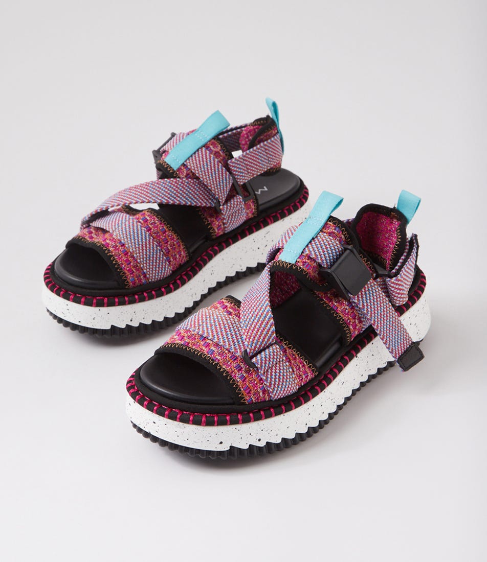 Dallay Pink Multi Sandals | Shop Online at Midas
