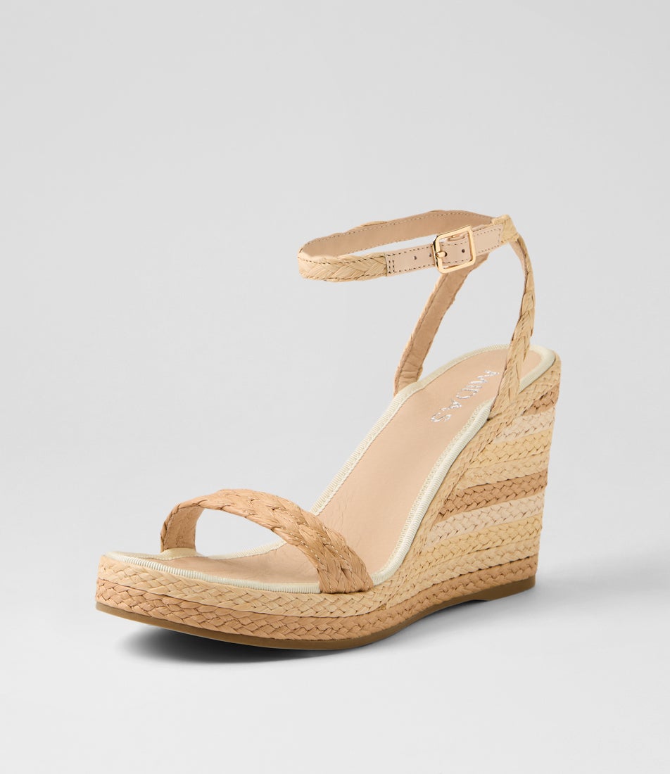 Eddell Edell Natural Multi Synthetic Raffia Sandals