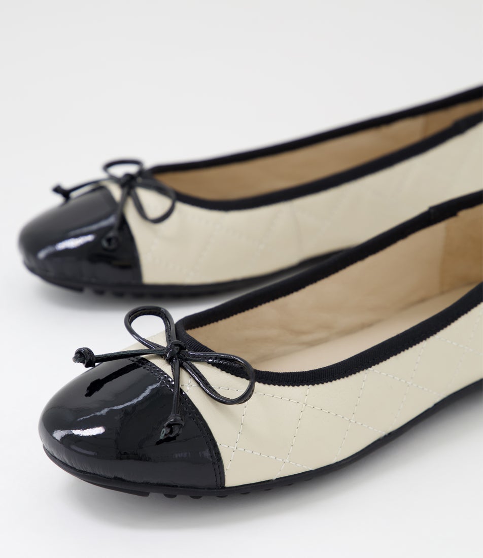 Meldon Badget Badget Black Milk Patent Leather Ballet Flats