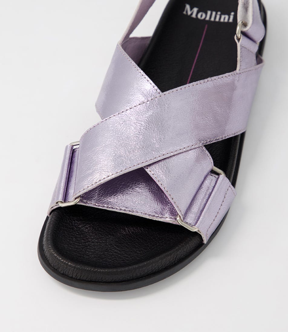 Haylow Lilac Metallic Leather Sandals