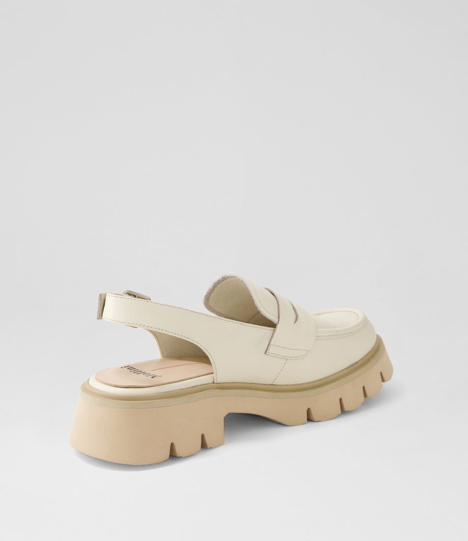 Kapple Kapple Cream Cappuccino Leather Loafers | Shop Online at Midas